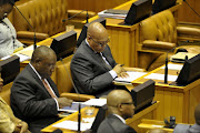President Jacob Zuma and Deputy President Cyril Ramaphosa in Parliament. Picture Credit: Gallo Images