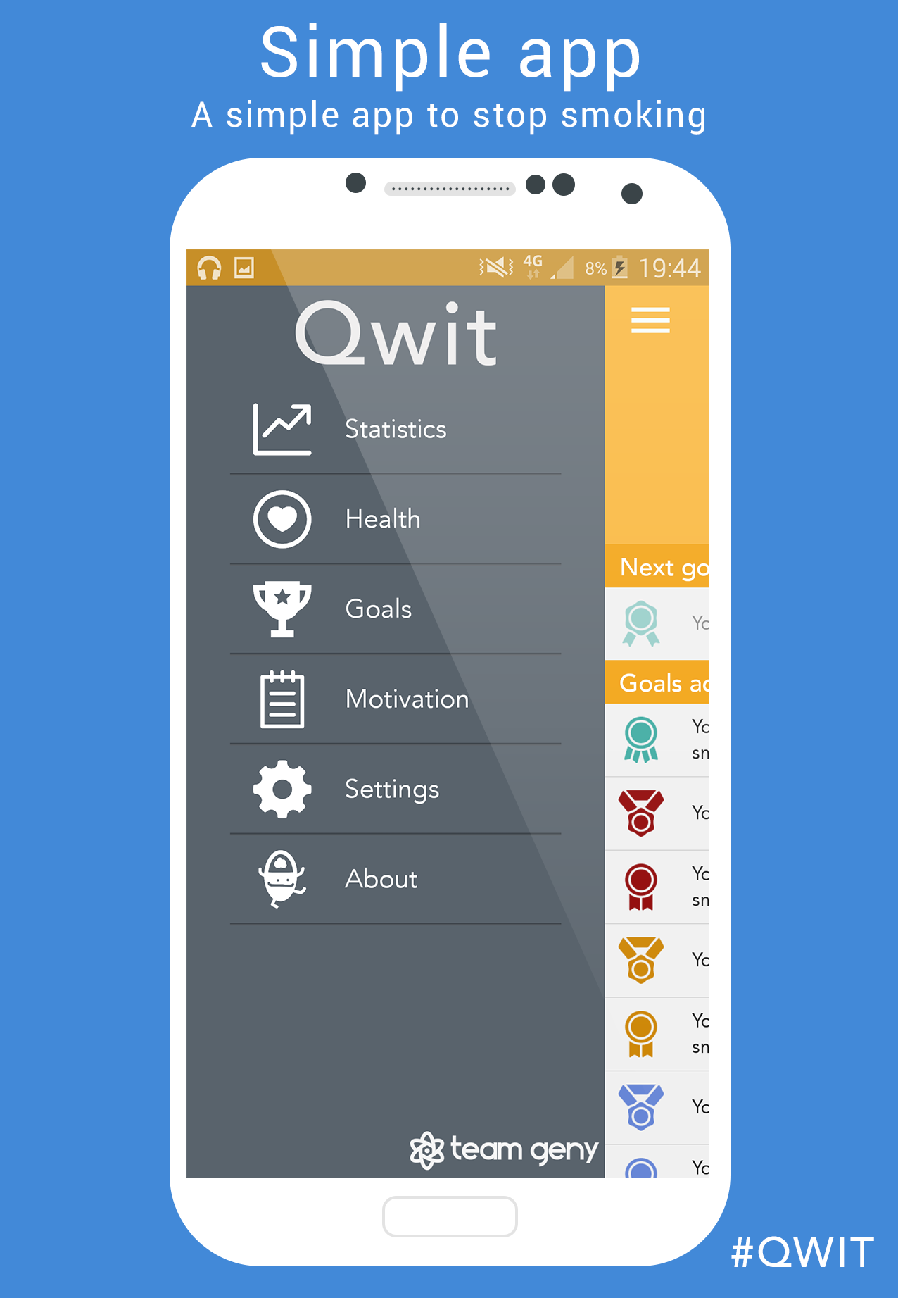 Android application Qwit Pro LICENSE, Stop Smoking screenshort