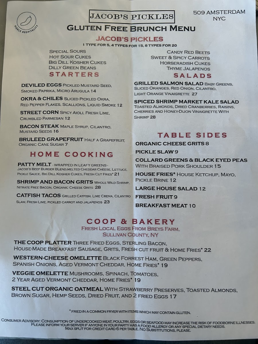 Gf brunch menu