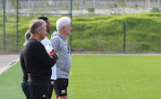 Bafana Bafana coach Hugo Broos and members of his technical team oversee a training session in Algiers on Sunday before their Fifa Series friendly match against Algeria on Tuesday.