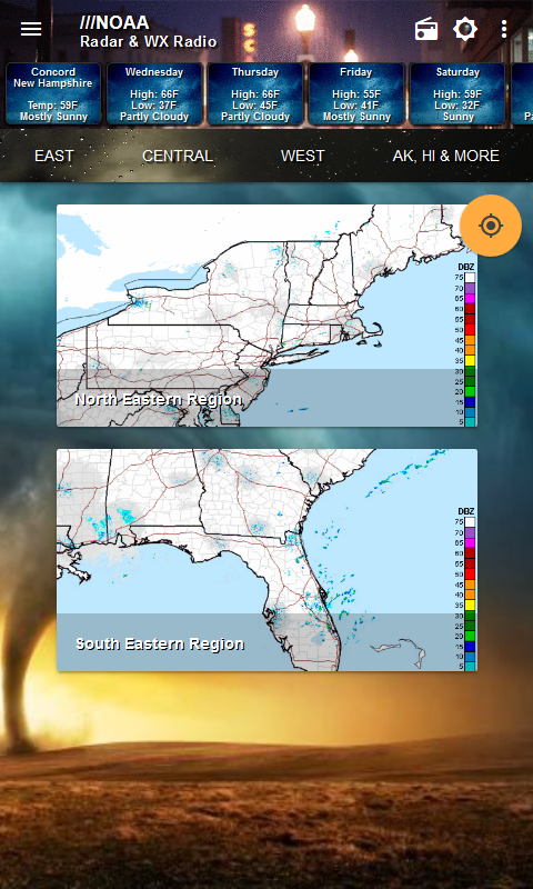 Android application NOAA Radar Viewer (Ad Free) screenshort