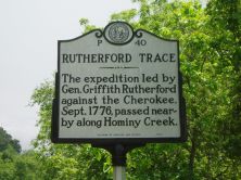 The expedition led by Gen. Griffith Rutherford against the Cherokee, Sept., 1776, passed nearby along Hominy Creek.Plaque via North Carolina Highway Historical Marker Program, and is used with...