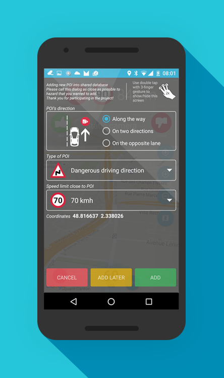 Radar detector — приложение на Android