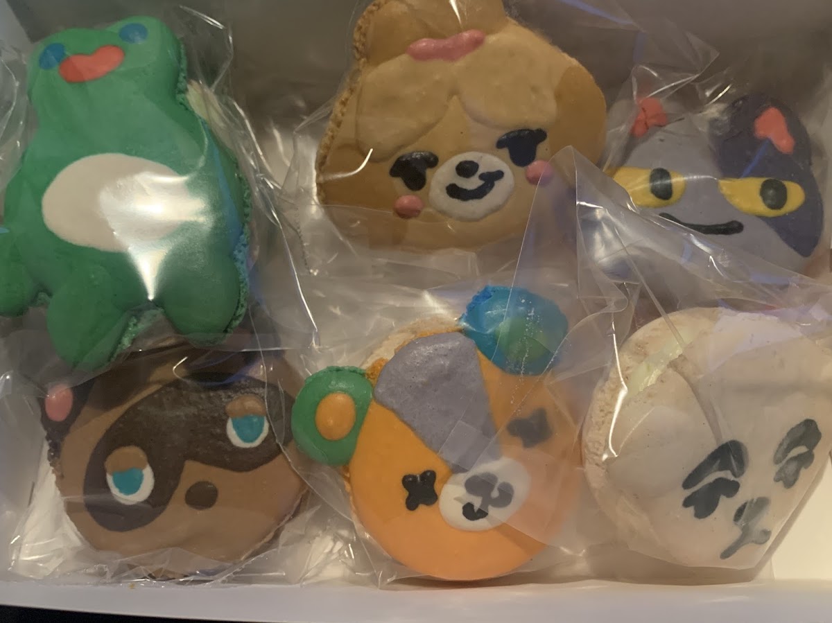 Animal crossing themed macaroons