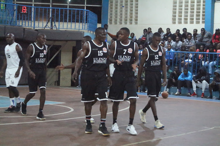Ulinzi warriors players during their KBF league match at Nyayo stadium
