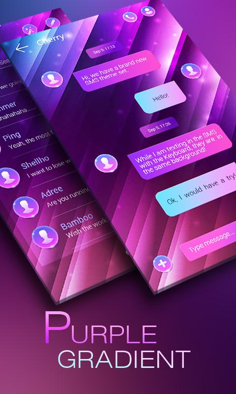 Android application (FREE) GO SMS GRADIENT THEME screenshort