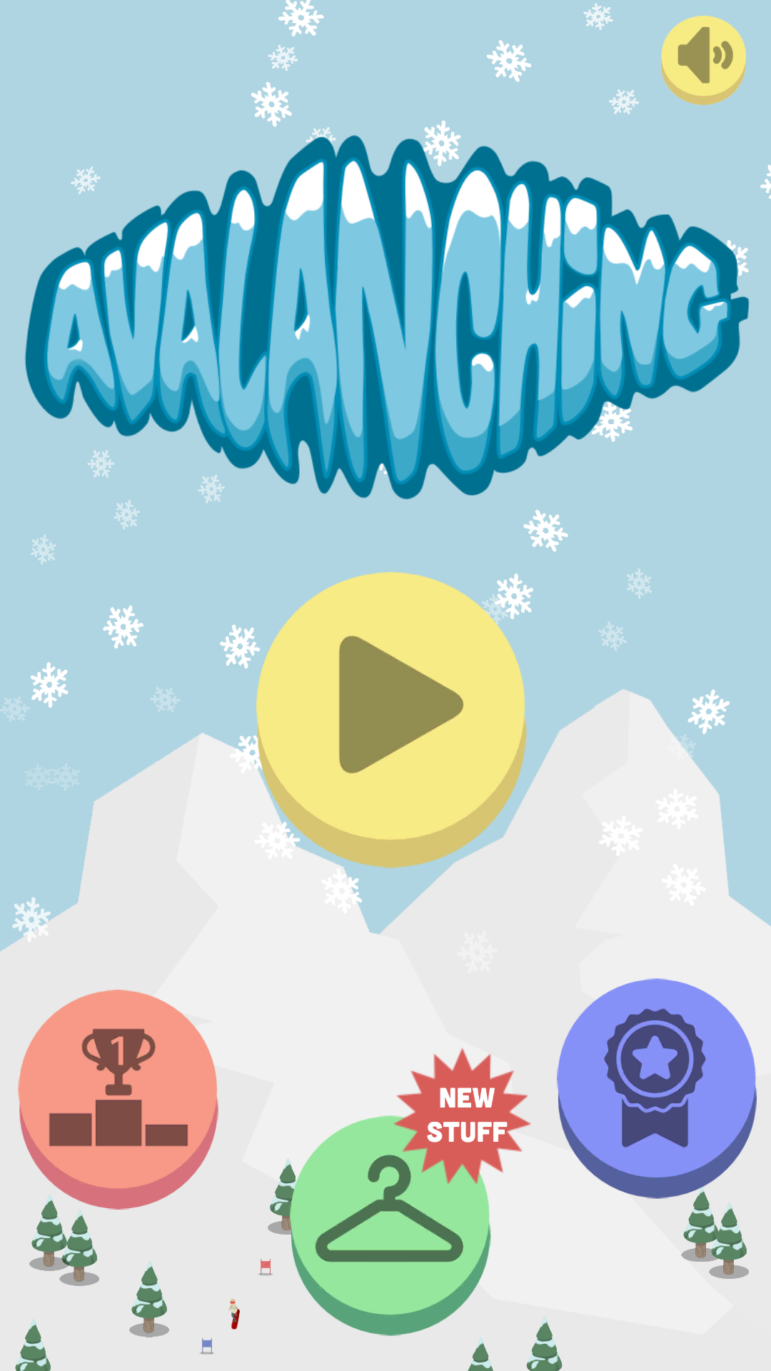 Android application Avalanching: snowboard runner! screenshort