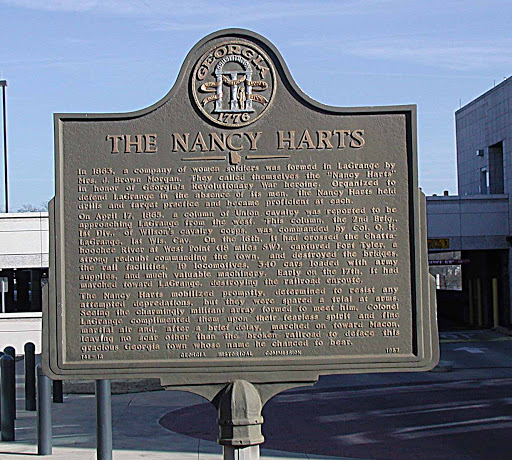 In 1863, a company of women soldiers was formed in LaGrange by Mrs. J. Brown Morgan. They called themselves the `Nancy Harts` in honor of Georgia`s Revolutionary War heroine. Organized to defend...