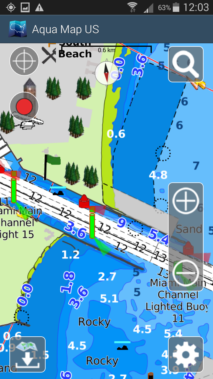 Android application Aqua Map USA Marine GPS screenshort