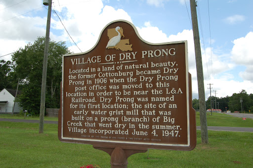 Located in a land of natural beauty, the former Cottonburg became Dry Prong in 1906 when the Dry Prong post office was moved to this location in order to be near the L&A Railroad. Dry Prong was...