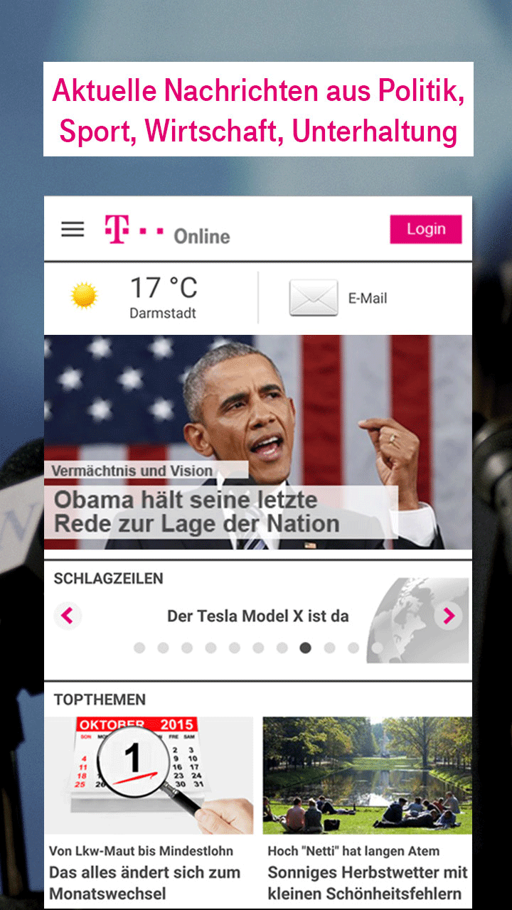 Android application t-online - Nachrichten screenshort