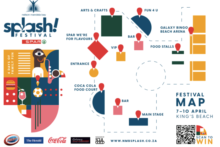 A map of the Splash Festival.
