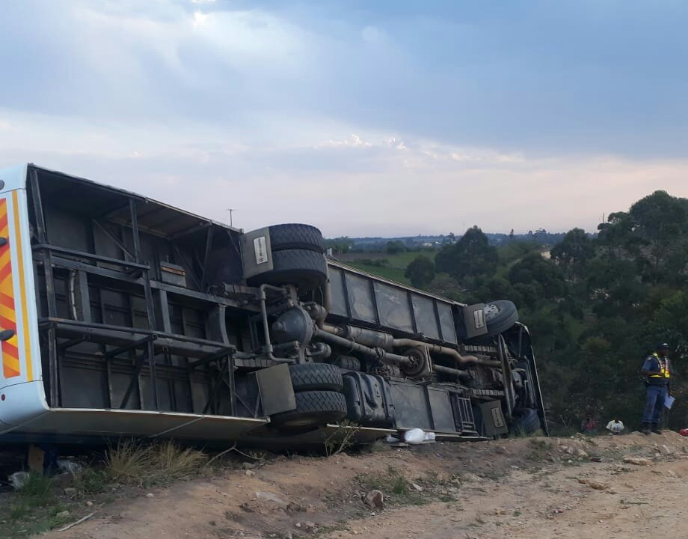 In Izingolweni‚ paramedics treated over 44 patients when a bus overturned.