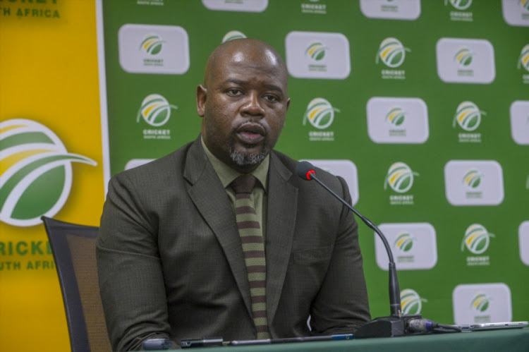 Thabang Moroe of Cricket South Africa (CSA) during a media briefing in Johannesburg to announce his appointment as chief executive on a permanent basis after acting for about 10 months.