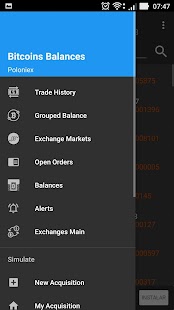 Bitcoins Balances (Poloniex) screenshot for Android