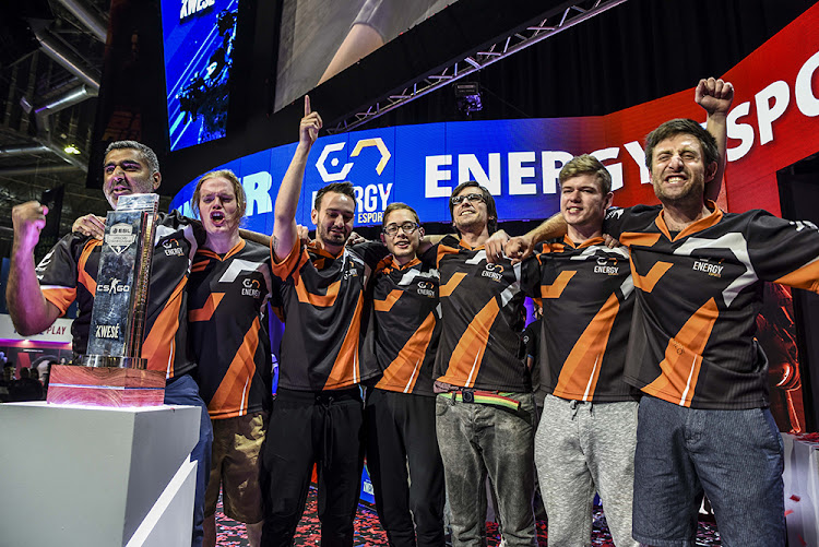 Energy Esports celebrates their win in the ESL African CS:GO Championships on Saturday over the expected winners, Bravado Gaming.