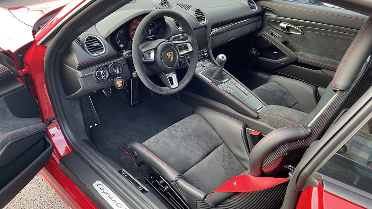 The interior gets the GTS treatment with Alcantara on the seats and steering wheel and GTS badging and stitching. Picture: SUPPLIED