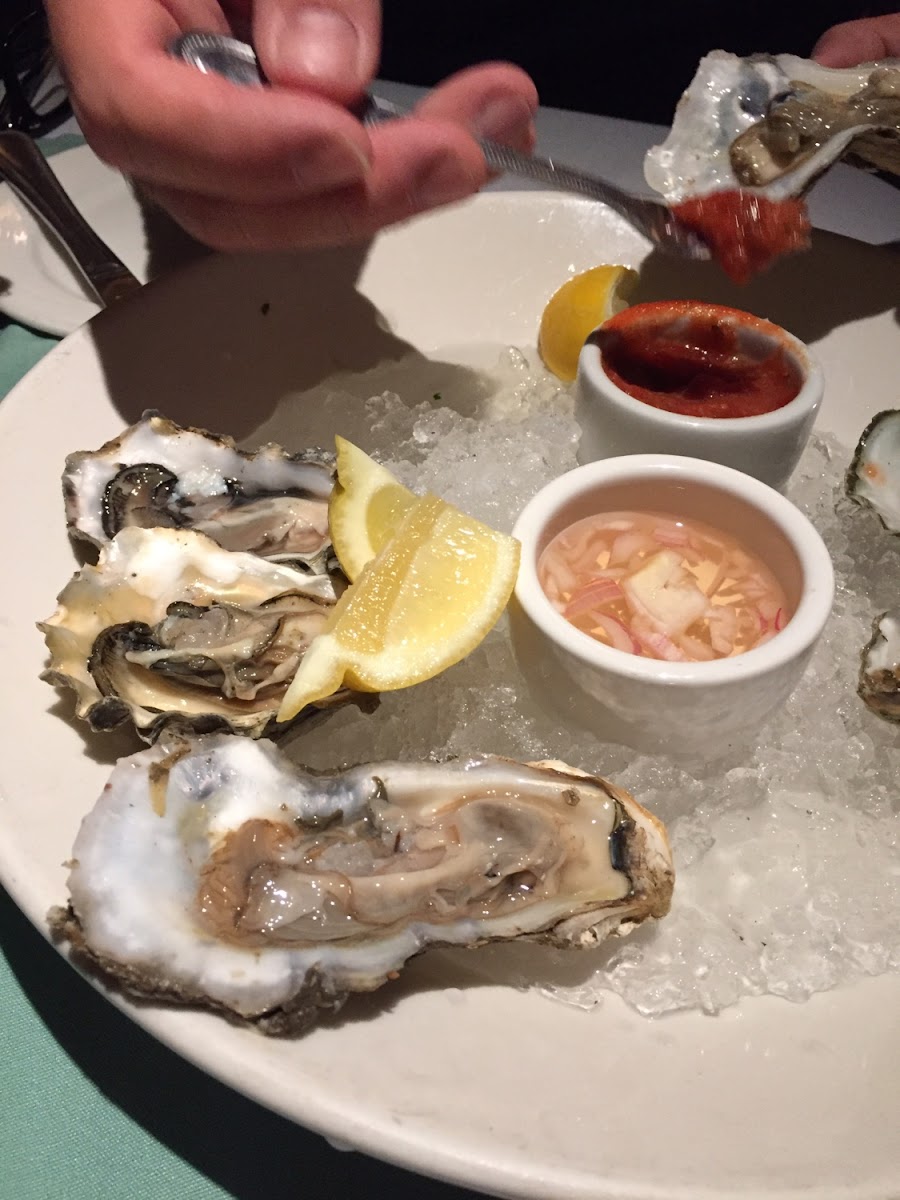 The oysters were delicious!