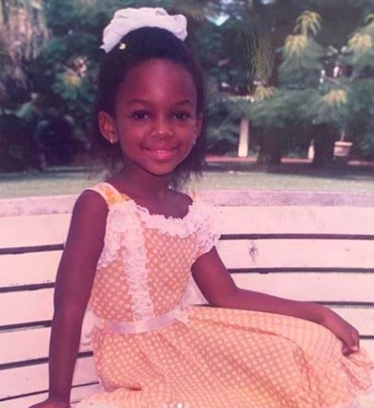 Nandi Madida when she was a young little girl.