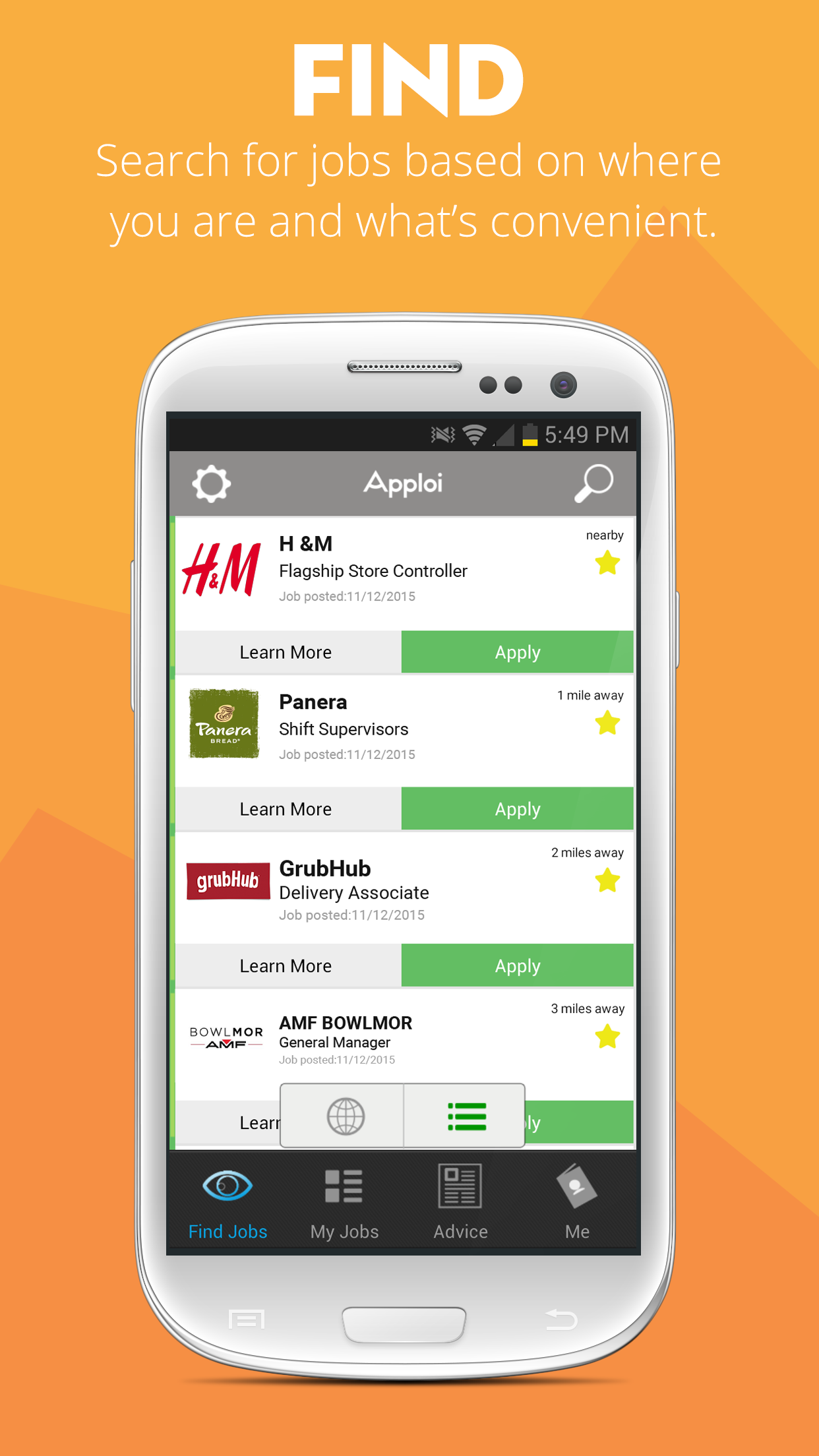 Android application Apploi Job Search - Find Jobs screenshort