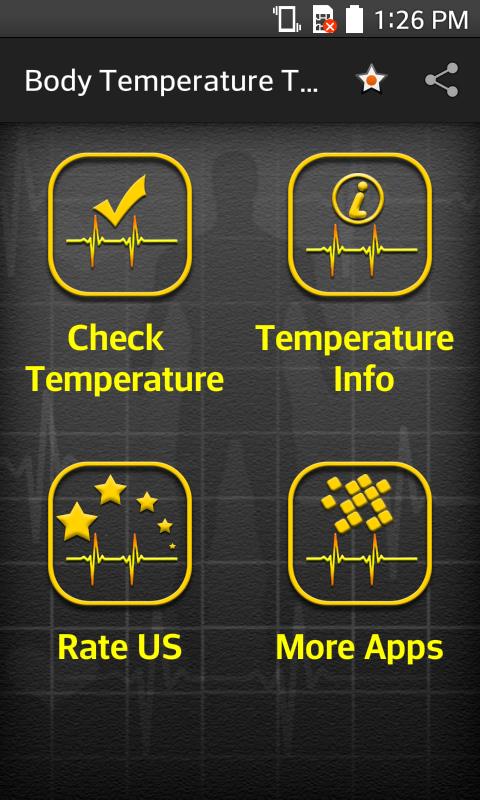 Android application Body Temperature Checker prank screenshort