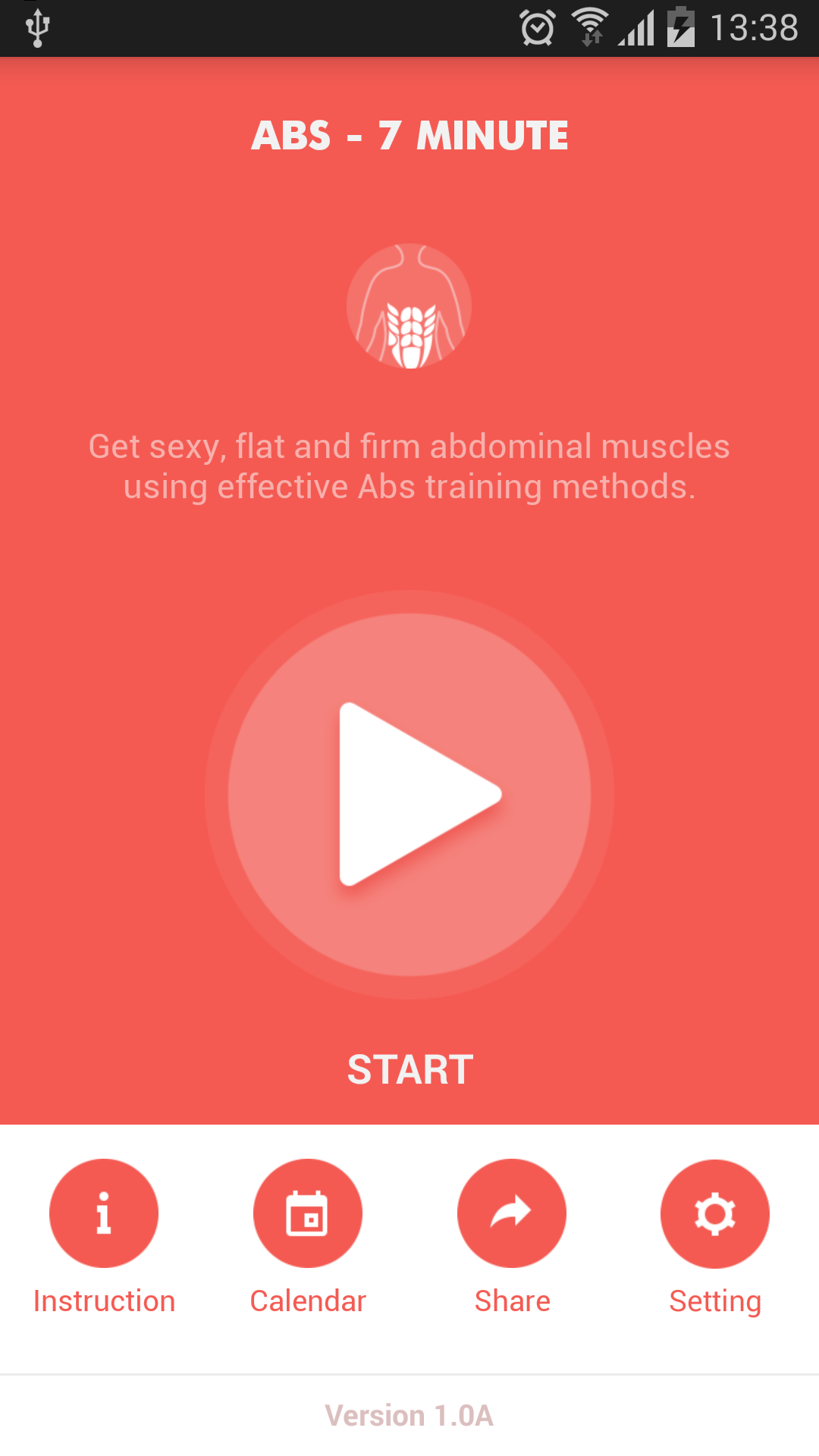 Android application Abs workout 7 minutes screenshort