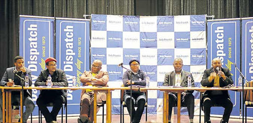 MEETING OF MINDS: Political parties participated in the Daily Dispatch Dialogues local government election debate at the East London City Hall last night. From left were: Dispatch Editor, Sibusiso Ngalwa, Chumani Matiwane (Economic Freedom fighters), Xola Pakati (ANC), Chantel King (DA), Luke Quse (ACDP) and Thando Mpulu (UDM) Picture: MARK ANDREWS