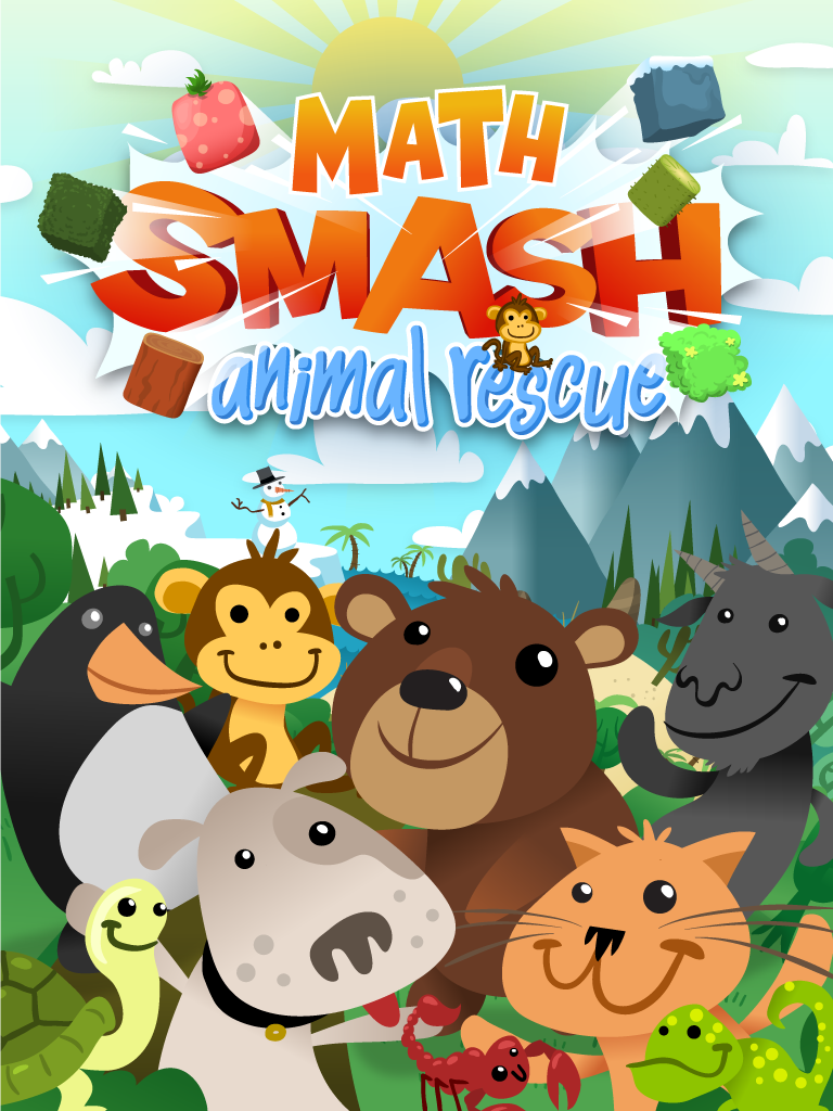 Android application Math Smash Animal Rescue screenshort