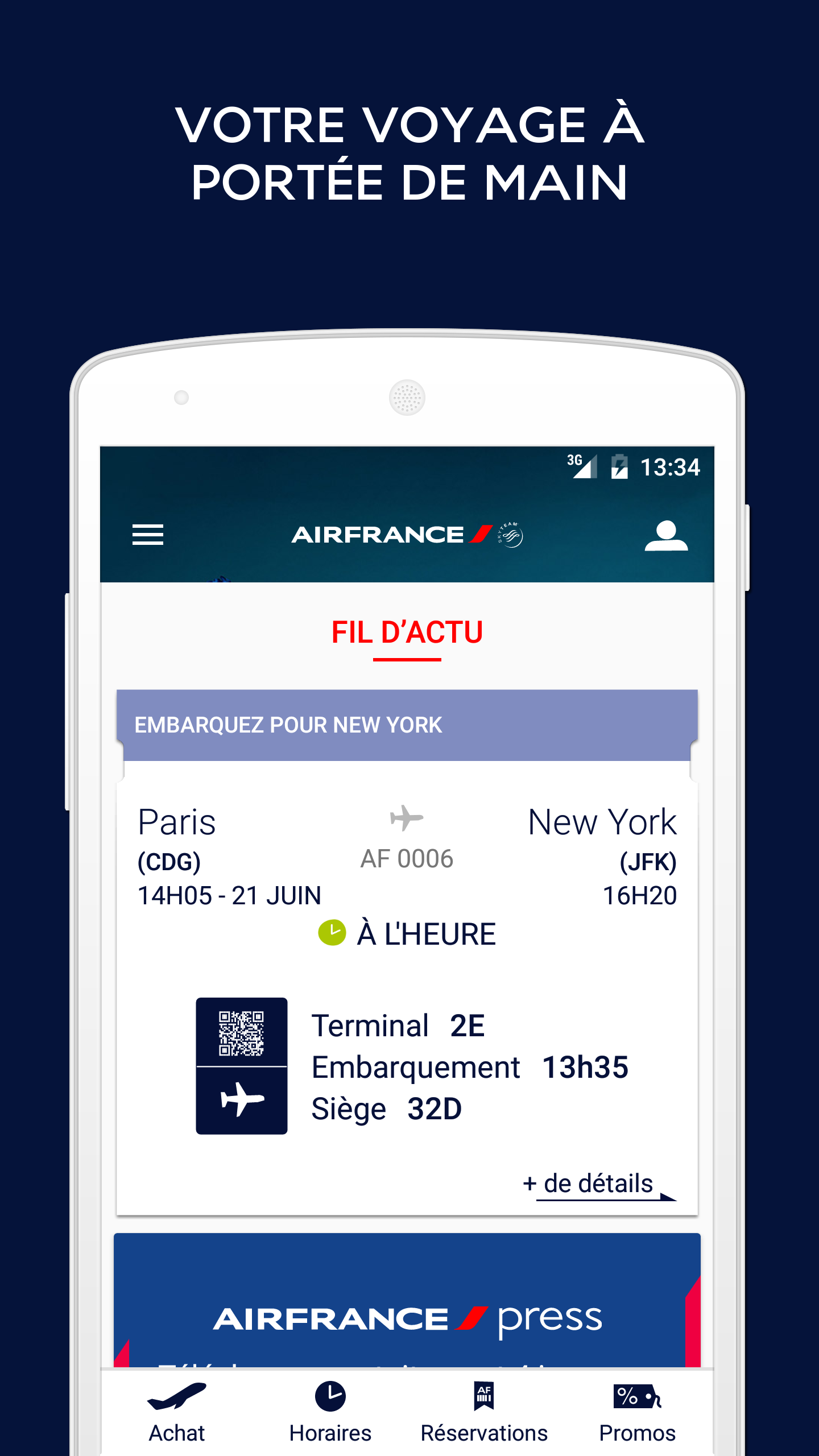 Android application Air France - Airline tickets screenshort