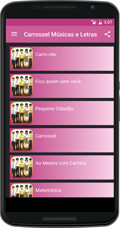 Android application Carrossel Músicas e Letras screenshort
