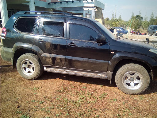 Gem MP Jakoyo Midiwo's car parked at William Oduol's home after the Nyadorera attack on Sunday. /LAMECK BARAZA