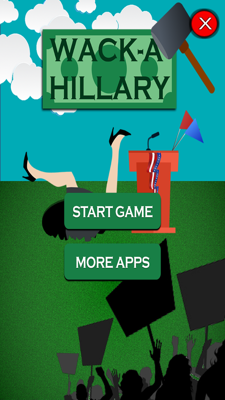 Android application Wack-A-Hillary screenshort