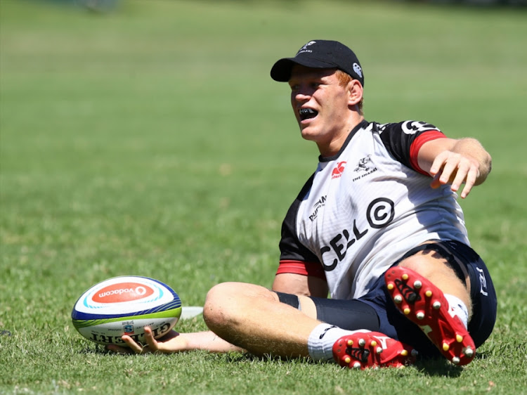 Phillip van der Walt during the Cell C Sharks training session at Growthpoint Kings Park on February 17, 2017 in Durban, South Africa.