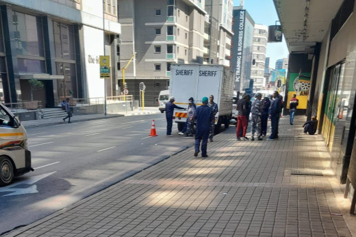 A vehicle of the sheriff of the court is seen outside Luthuli House, the ANC's headquarters in the Johannesburg CBD, in this file photograph. Picture: SOURCED