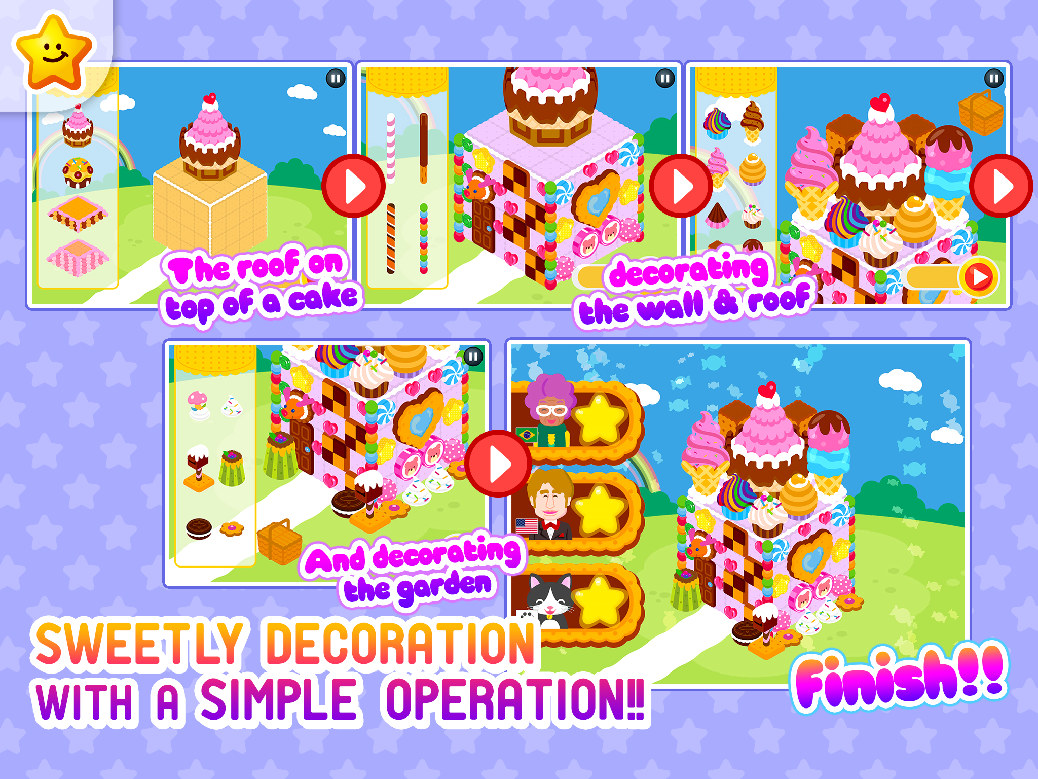 Android application Make a Cookie House! screenshort