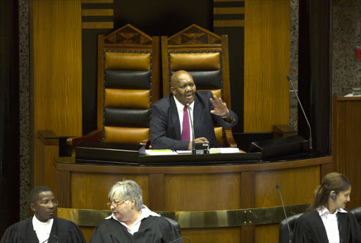 Deputy Speaker Lechesa Tsenoli during the debate on the State of the Nation Address on February 17, 2015 in Parliament in Cape Town, South Africa. Opposition leaders launched bitter attacks on President Zuma as they got their first chance to reply to his State of the Nation Address which he delivered last Thursday.