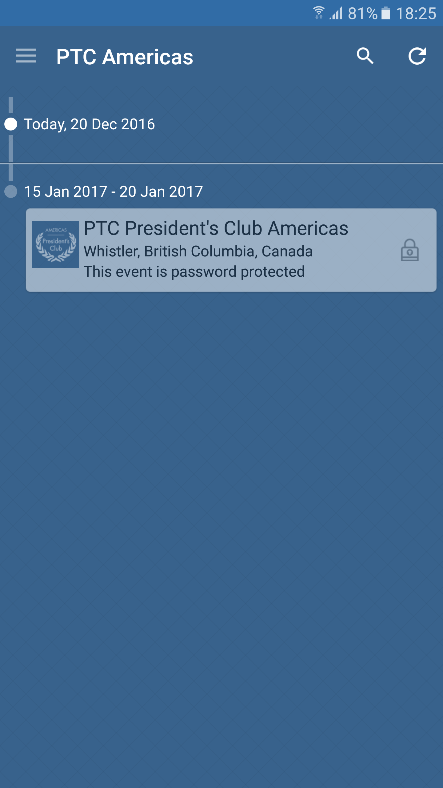 Android application PTC Presidents Club Americas screenshort
