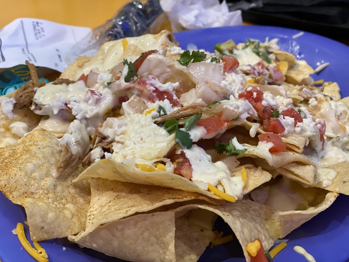 Loaded Nachos from dedicated fryer. Yum!