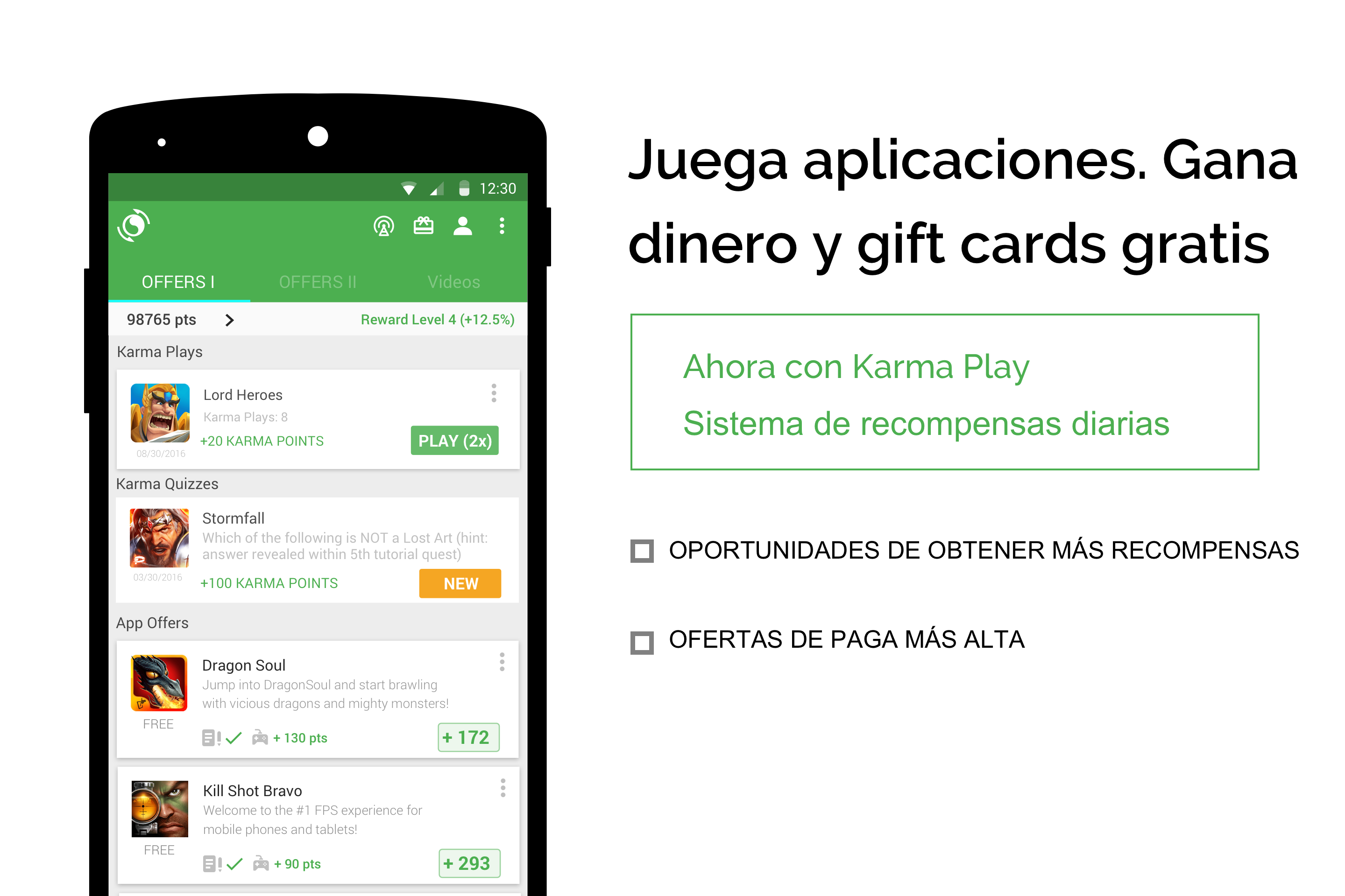 Android application appKarma Rewards & Gift Cards screenshort