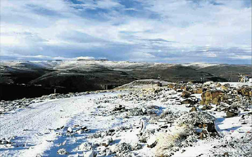 Snow in the Maluti Mountains Picture: SNOW REPORT