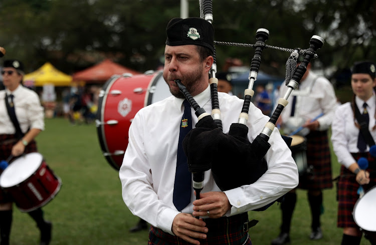 Craig Paxman from De La Salle Combined Pipe Band from Victory Park, Johannesburg