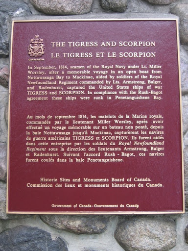 In September, 1814, seamen of the Royal Navy under Lt. Miller Worsley, after a memorable voyage in an open boat from Nottawasaga Bay to Mackinac, aided by soldiers of the Royal Newfoundland...