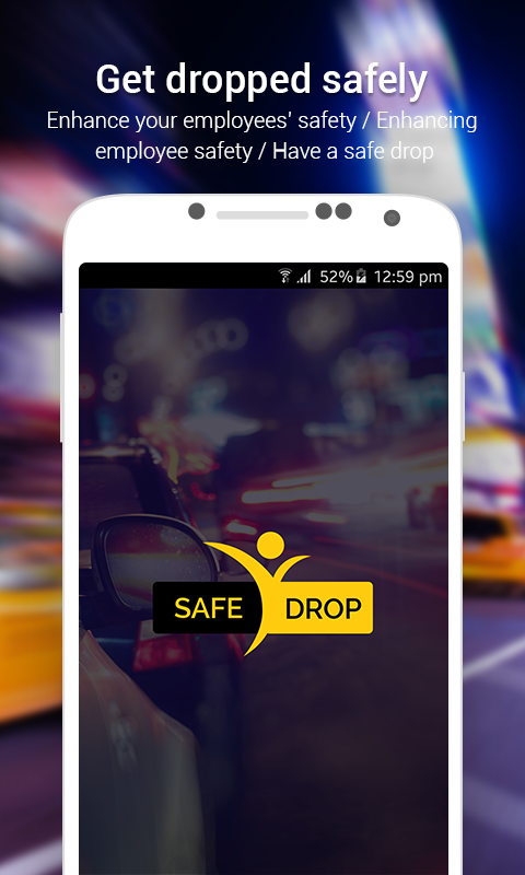 Android application Safe Drop screenshort