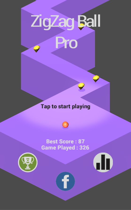 Android application ZigZag Ball Pro screenshort