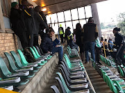 Giovanni Solinas watches from the stands as Kaizer Chiefs beat Buya Msuthu 2-0 in the Maize Cup in Orkney on Saturday morning. 