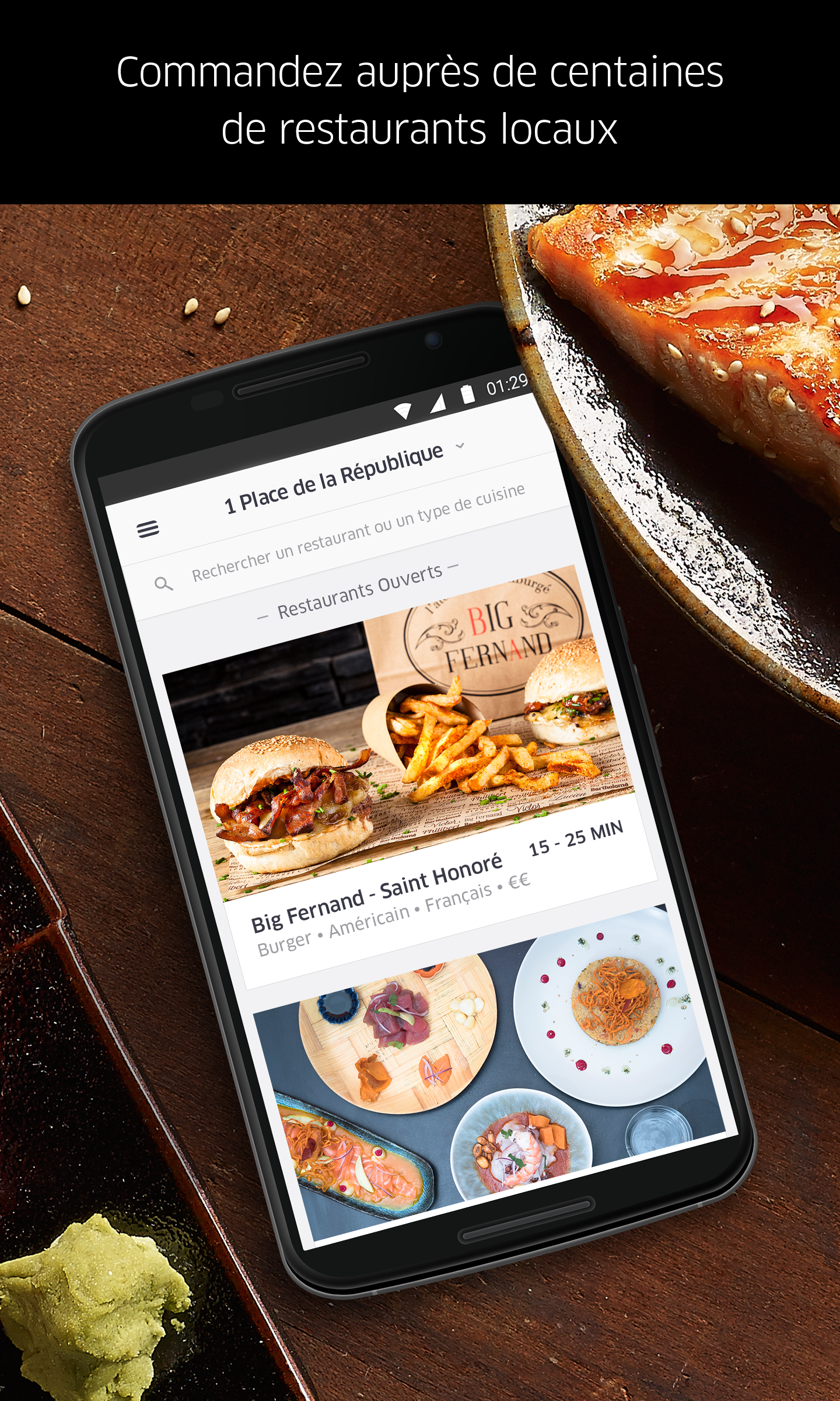 Android application Uber Eats: Food Delivery screenshort