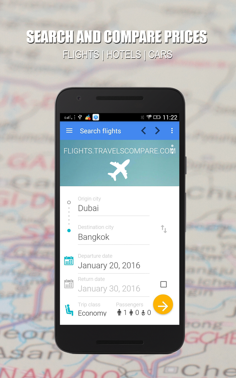 Android application Travelscompare - cheap flights screenshort