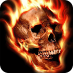 Burning skull live wallpaper Apk