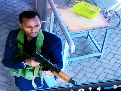 A cctv photo of one of the terrorists. COURTESY