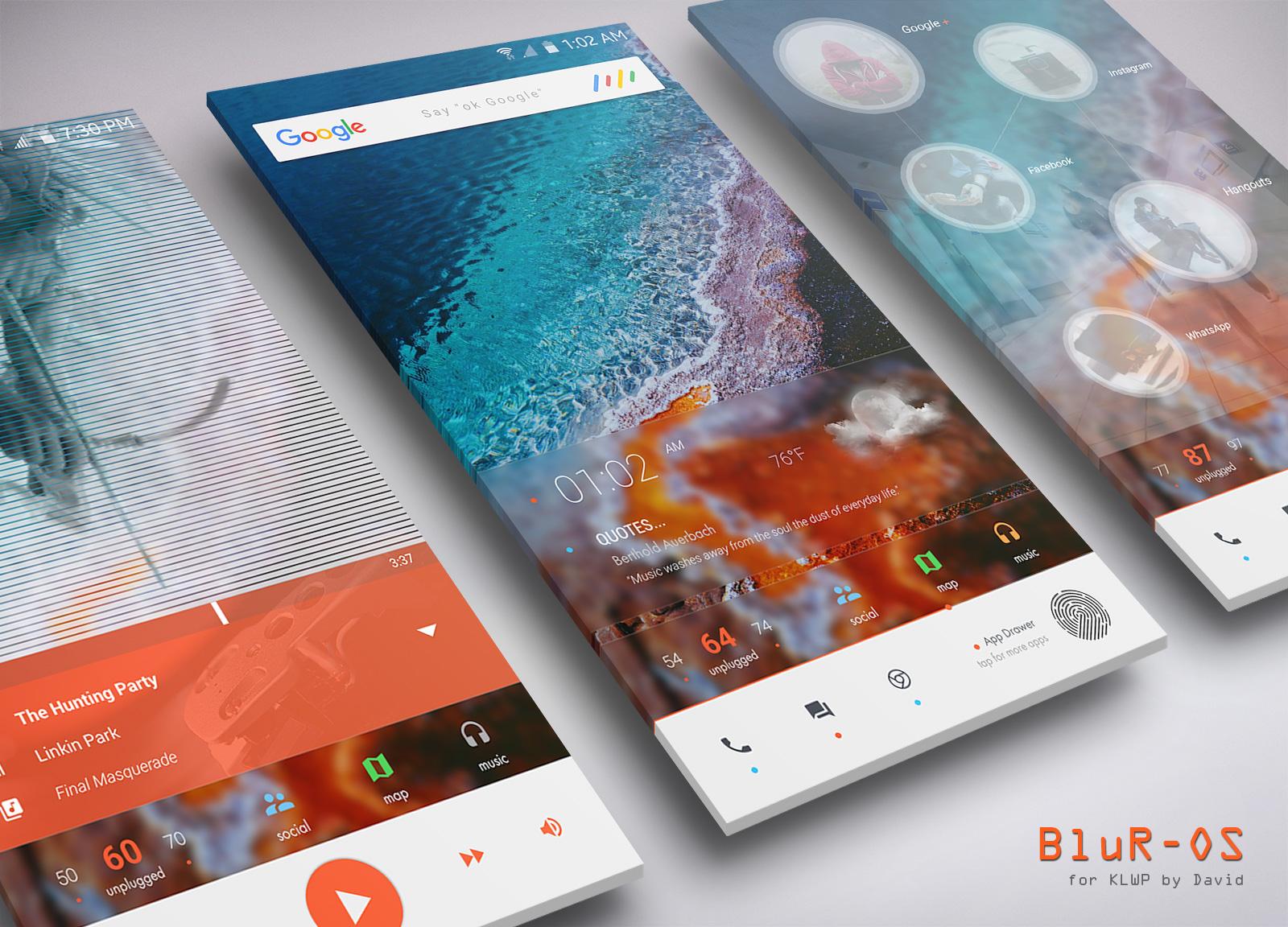 Android application BluR-OS for KLWP screenshort